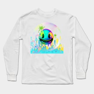 Bubbles the Neon Smiler Long Sleeve T-Shirt